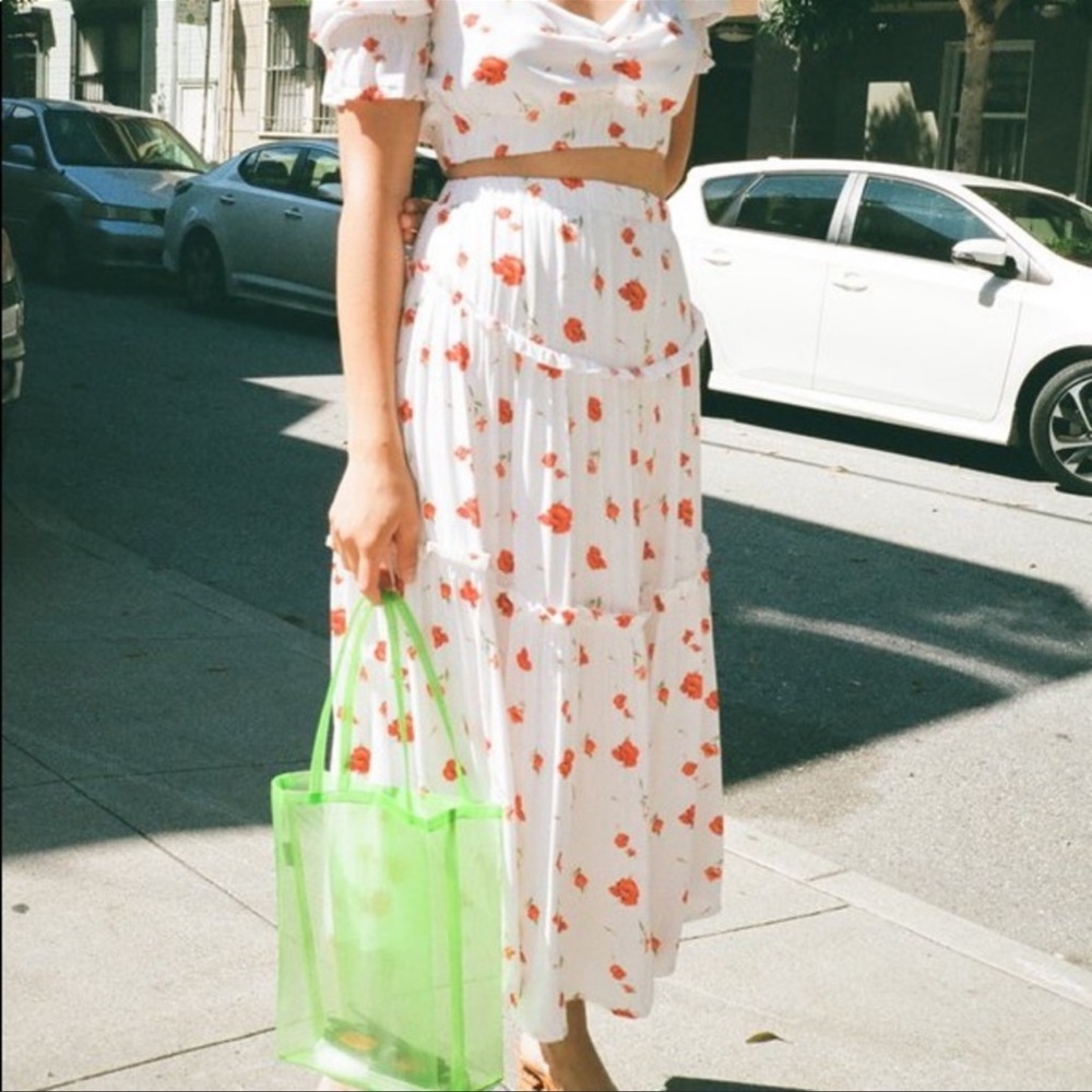 Charlie Holiday Valentine Floral Skirt Size XS